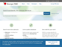 Tablet Screenshot of europepmc.org